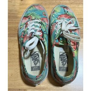 Vans Off The Wall  Camden Pink Flamingo Shoes Teal/Pink‎ Sneakers Women's 6.5